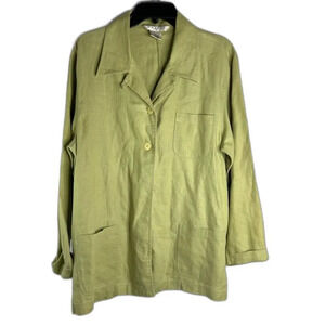 JPR‎ Outfit 100% Linen Lightweight Single Breasted Jacket Blazer Size Large